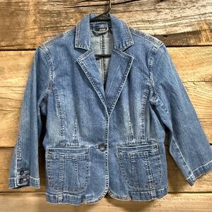 A.N.A Denim Jacket single breasted, Med, Blazer